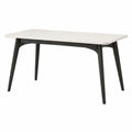 Table à manger en bois et métal blanc/noir 120x70x75 cm