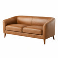 Canapé 3 places en cuir synthétique marron 180 cm