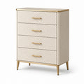 Commode en bois MDF avec finitions dorées 100x70x40 cm beige